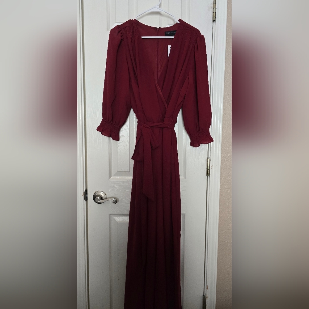 Burgundy Wide Leg Jumpsuit